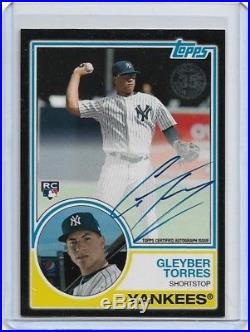2018 Topps Series 2 Gleyber Torres Black Rookie Rc Auto Autograph 64/99 Yankees