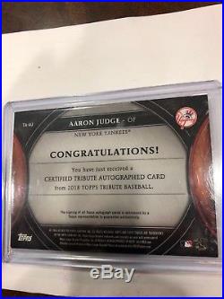 2018 Topps Tribute Aaron Judge Auto 17/100 New York Yankees Autograph! WOW SP