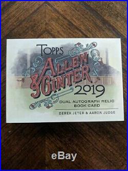 2019 Derek Jeter Aaron Judge Topps Allen Ginter 2CLR Dual Auto Booklet 3/10 RARE
