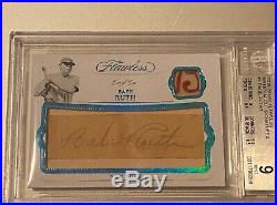 2019 Flawless #1/1 BABE RUTH Game Used Rookie Patch Auto BGS 9/10 Autograph