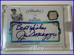 2019 Flawless Collection Joe Dimaggio Game Used Bat Relic Cut Auto #1/5! Yankees