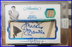 2019 Panini Flawless MICKEY MANTLE Cut Signature AUTO Relic Sealed SP /7 YANKEES