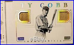 2019 Panini National Treasures Babe Ruth Ty Cobb Autograph Auto Bat Relic 1 of 1