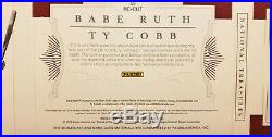 2019 Panini National Treasures Babe Ruth Ty Cobb Autograph Auto Bat Relic 1 of 1