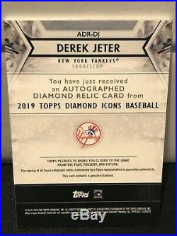 2019 Topps Diamond Icons Derek Jeter Genuine Real Diamond Auto Autograph #d 3/5