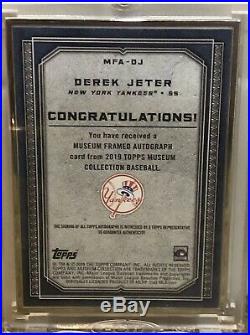 2019 Topps Museum Collection Derek Jeter Silver Frame Silver Ink 07/15 Auto
