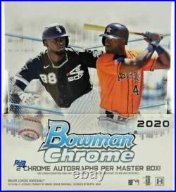 2020 Bowman Chrome Baseball Factory Sealed Hobby Box 2 Autographs