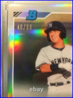 2020 Bowman Chrome Heritage Anthony Volpe REFRACTOR RC Auto 40/99 YANKEES