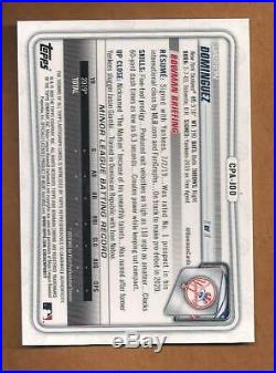 2020 Bowman Chrome Jasson Dominguez Green Shimmer autograph #33/99! Yankees AUTO