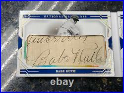 2020 Panini National Treasures Babe Ruth Cut Auto Bat 1/1 Book Yankees Wow Gem