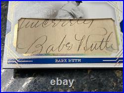 2020 Panini National Treasures Babe Ruth Cut Auto Bat 1/1 Book Yankees Wow Gem