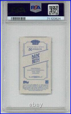 2020 Topps 206 Babe Ruth Card New York Yankees Psa 10 Low Pop Rare Very Desired