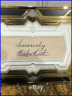 2020 Topps HOF Transcendent Babe Ruth Cut Autograph Auto GOAT 1/1 Yankees SICK