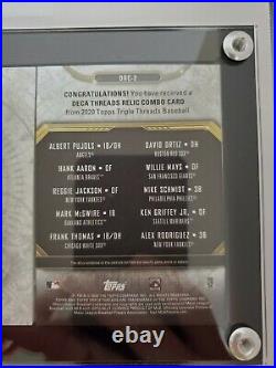 2020 Topps Triple Threads Deca Threads Relic Book Booklet /10 Aaron Mays Griffey