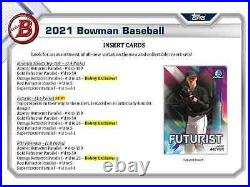 2021 Bowman Baseball Hobby Box Brand New Sealed Free Priority Shipping