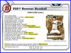 2021 Bowman Baseball Hobby Box FACTORY SEALED Free Shipping