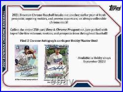 2021 Bowman Chrome Baseball Hobby Box Brand New Sealed Free Priority Shipping
