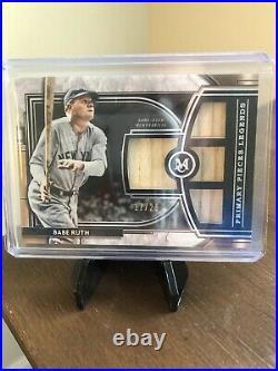 2021 Museum Collection Baseball Babe Ruth Game Used Quad Bat Relic 17/25