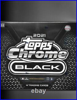 2021 Topps Chrome Black Baseball Hobby Box NEW Sealed