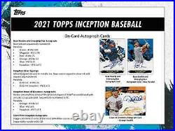 2021 Topps Inception Baseball Hobby Box Brand New And Free Priority Shipping