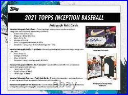 2021 Topps Inception Baseball Hobby Box Brand New And Free Priority Shipping