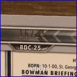 2022 Bowman Draft Chrome 1st Drew Thorpe ORANGE /25 #BDC-25 New York Yankees