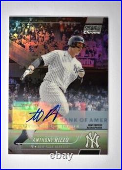 2022 Stadium Club Base Chrome Auto #CA-127 Anthony Rizzo 1/25 New York Yankees