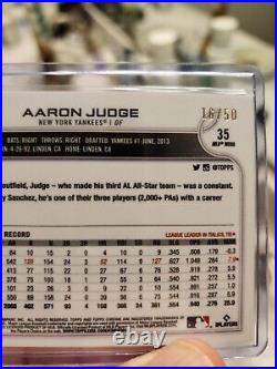 2022 Topps Chrome Aaron Judge Gold Logofractor #/50 New York Yankees HR King