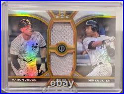 2023 Topps Aaron Judge Derek Jeter Dual Patch Relic Card New York Yankees 35/75