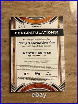 2023 Topps Tribute Nestor Cortez Stamp Of Approval Green /99 New York Yankees