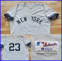 #23 Don Mattingly New York Yankees Russell Jersey Authentic Gray MLB Men 48 XL