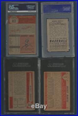 (23) Yankees Mickey Mantle Autograph Card Lot 1952 To 1969