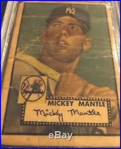 2 Card Mickey Mantle Lot 1952 Topps RC #311 & 1959 Topps #10 BVG Graded