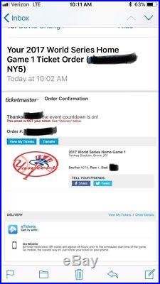 2 Tickets World Series Yankees vs Dodgers 10/27/27 No Reserve Sec 407A Row 1