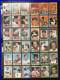 (425) Vintage 1950s 1960s Card Collection Lot Binder Mantle Koufax Mays Clemente