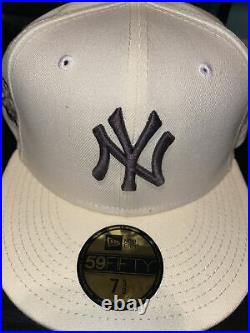 7 5/8 new york yankees off white 2009 world series charcoal grey bottom fitted