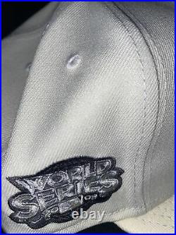 7 5/8 new york yankees off white 2009 world series charcoal grey bottom fitted