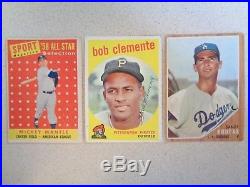 (885) 1952 1969 Topps Vintage Baseball Cards Lot Stars Mantle Highs