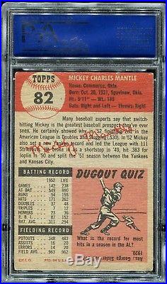 953 Topps MICKEY MANTLE #82 PSA 4 VG/EX New York Yankees HOF