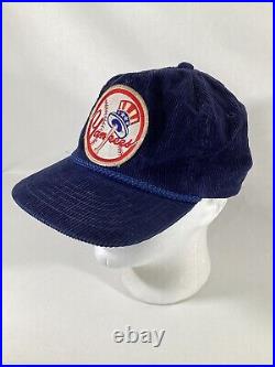 AMAPRO New York NY Yankees Cap Hat Corduroy Blue Embroidered? Patch Adjustable