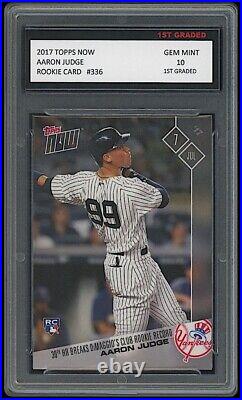 Aaron Judge 2017 Topps Now 1st Graded 10 Rookie Card Rc #336 Ny New York Yankees