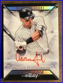 Aaron Judge 2019 Diamond Icons Red Ink On Card Auto #23/25 Ny Yankees