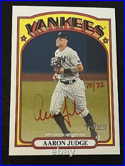 Aaron Judge /72 Auto 2021 Heritage Real One Special Edition New York Yankees