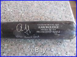 Aaron Judge New York Yankees 2015 Signed Game Used Bat Inscription/Gravel RARE