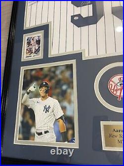 Aaron Judge Signed Framed New York Yankees Jersey WithCOA