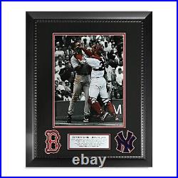 Alex Rodriguez & Jason Varitek Unsigned Photograph Framed to 16x20