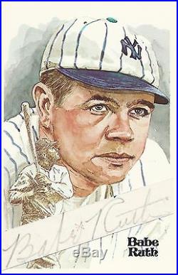 Amazing Babe Ruth Cut Autograph! PSA/DNA Slabbed with Perez Steele Postcard