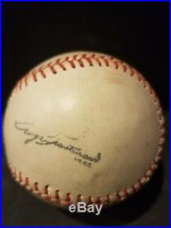 Amazing Babe Ruth Single Signed Autographed Baseball With JSA LOA Huge Blue Auto