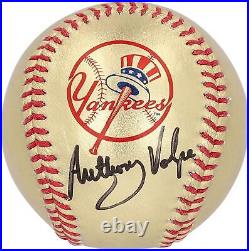 Anthony Volpe New York Yankees Autographed Gold Leather Baseball