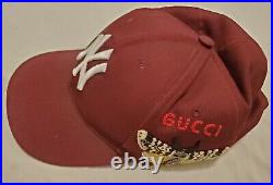Authentic Gucci New York Yankees Butterfly Embroidery Baseball Hat Cap NY Patch